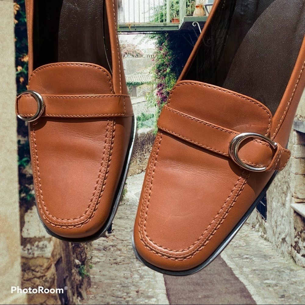 Vintage Coach Keely Slip On Oxford Heels